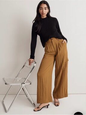 NWT Madewell The Harlow Wide-Leg Cargo Pant 00